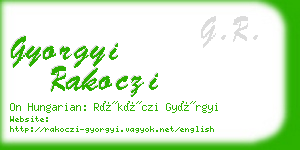 gyorgyi rakoczi business card